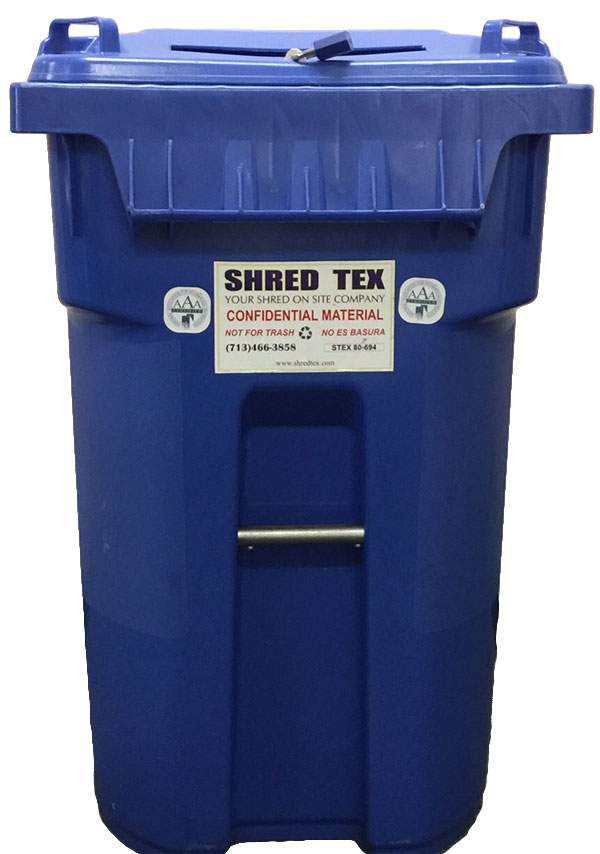 65 Gallon Mobil Security Bin - ShredTex Houston