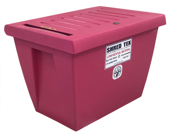 Personal Document Container Pink - ShredTex Houston